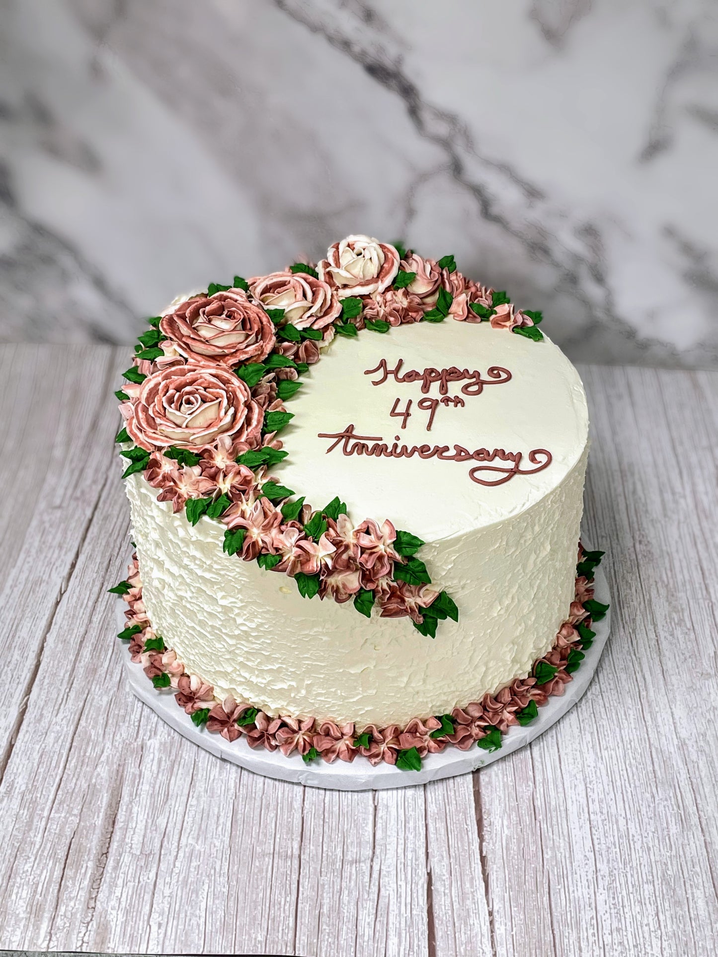 Floral cascade cake