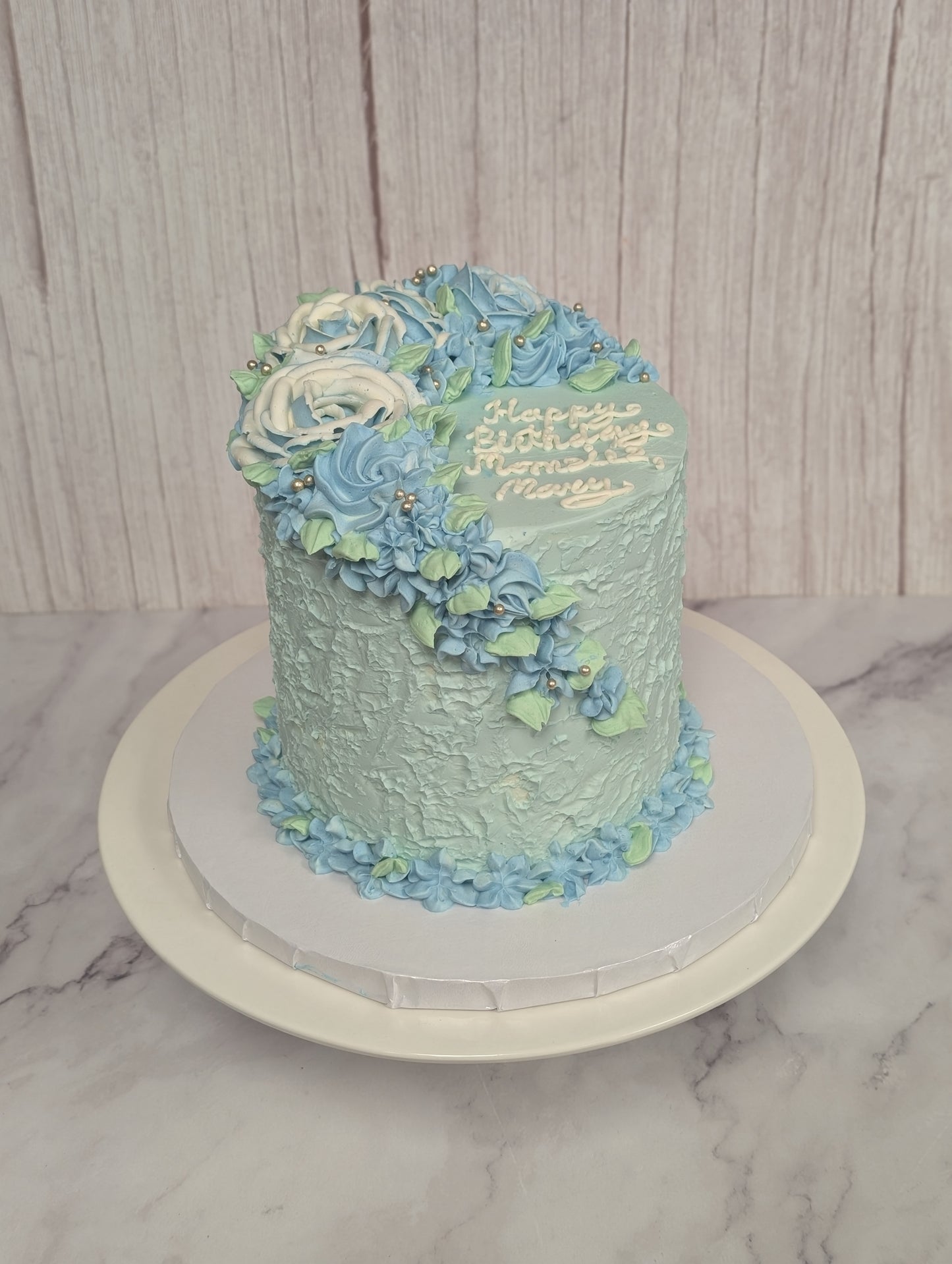 Floral cascade cake