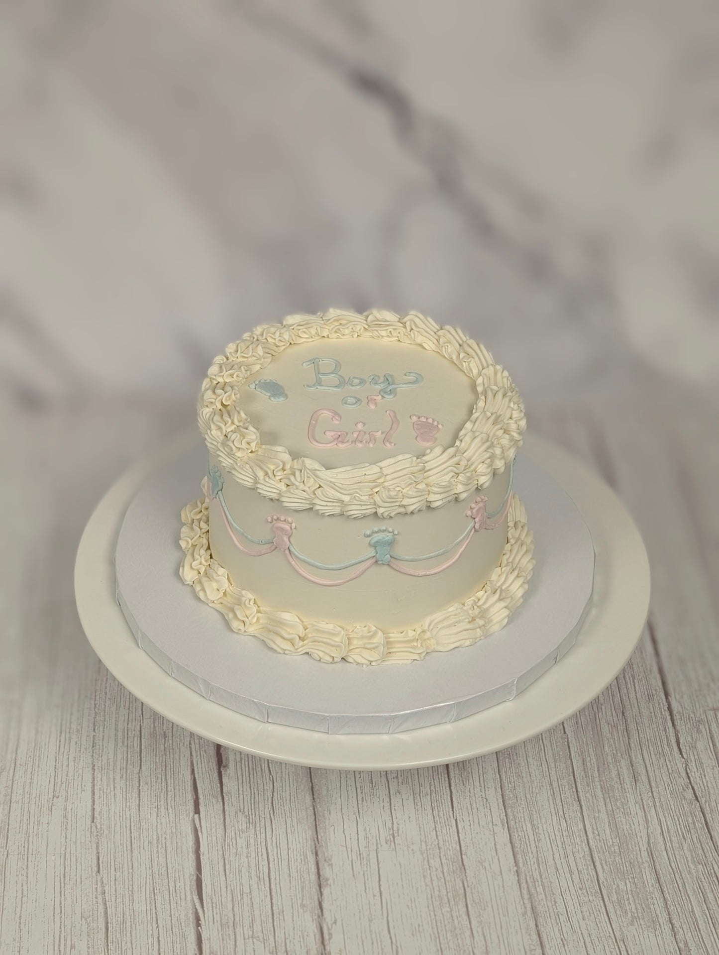 Love At First Sight Gender Reveal Cake