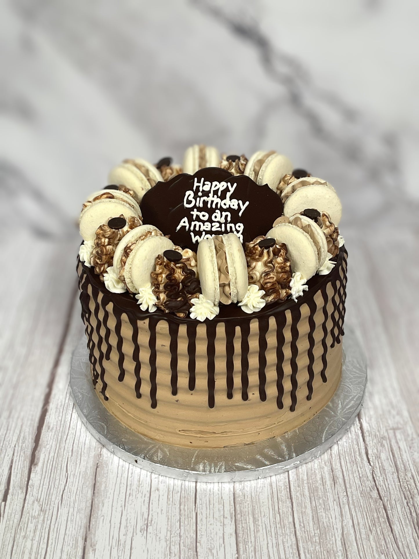 Chocolate macaron cake