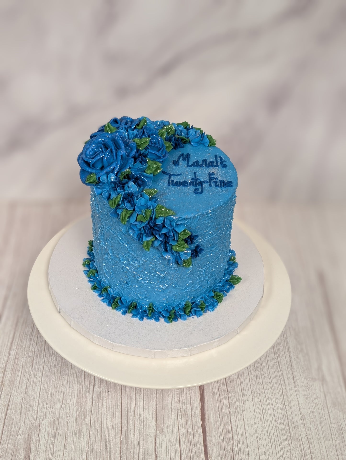 Floral cascade cake