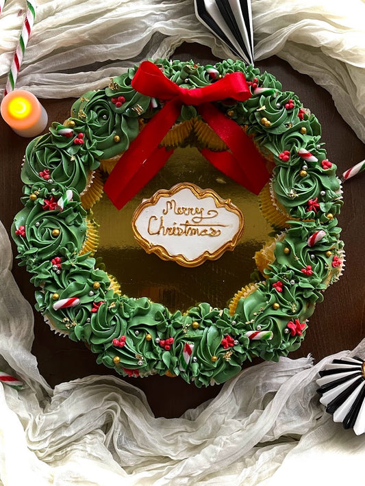 Cupcake Christmas Wreath