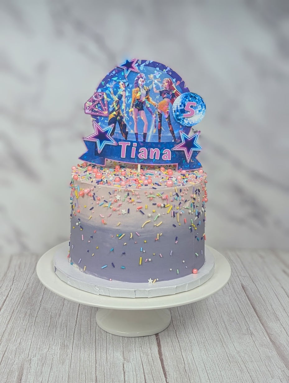 K-pop Demon Hunters themed cake