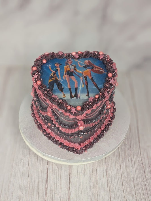 K-pop Demon Hunters Heart Cake