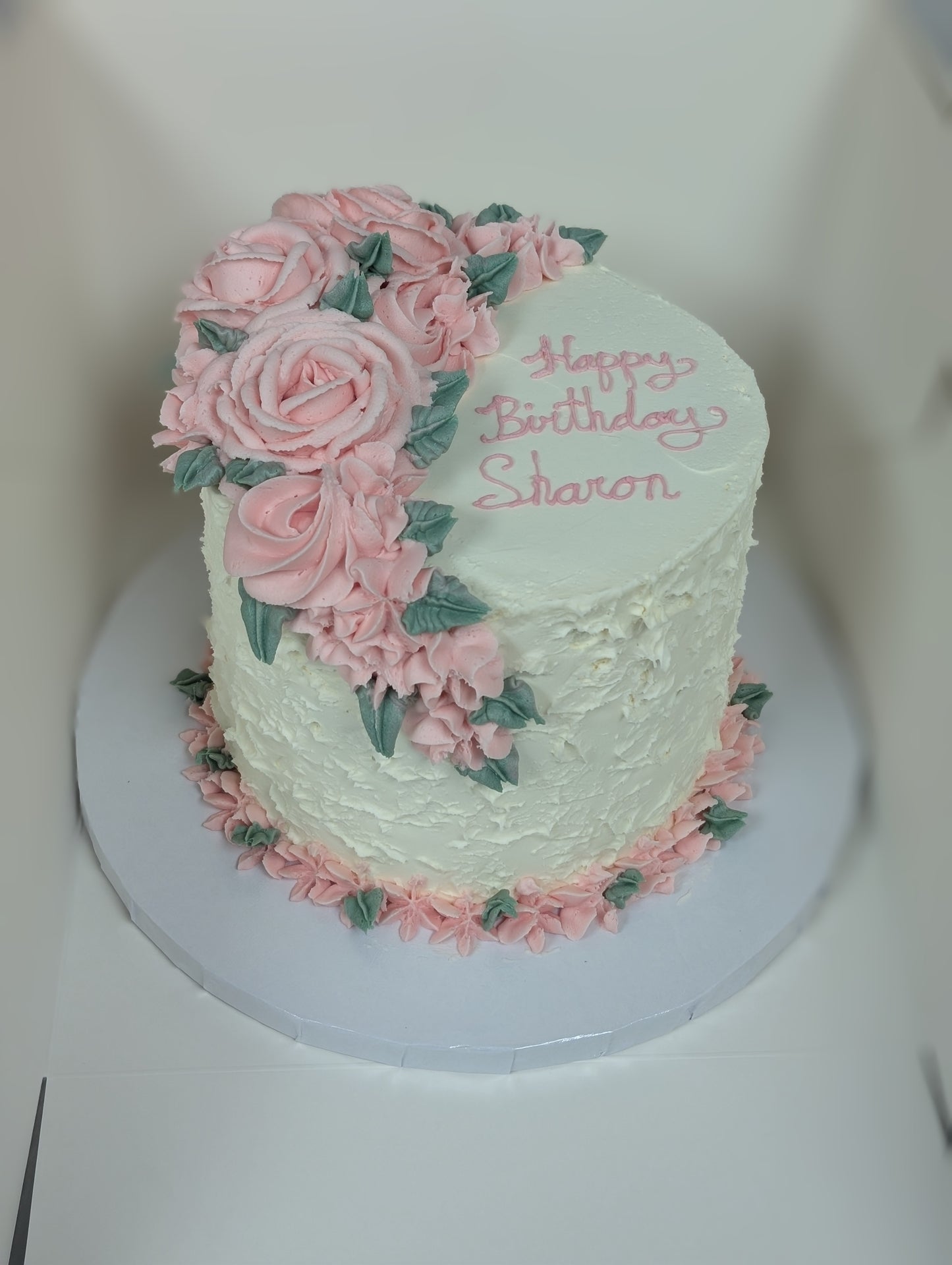 Floral cascade cake