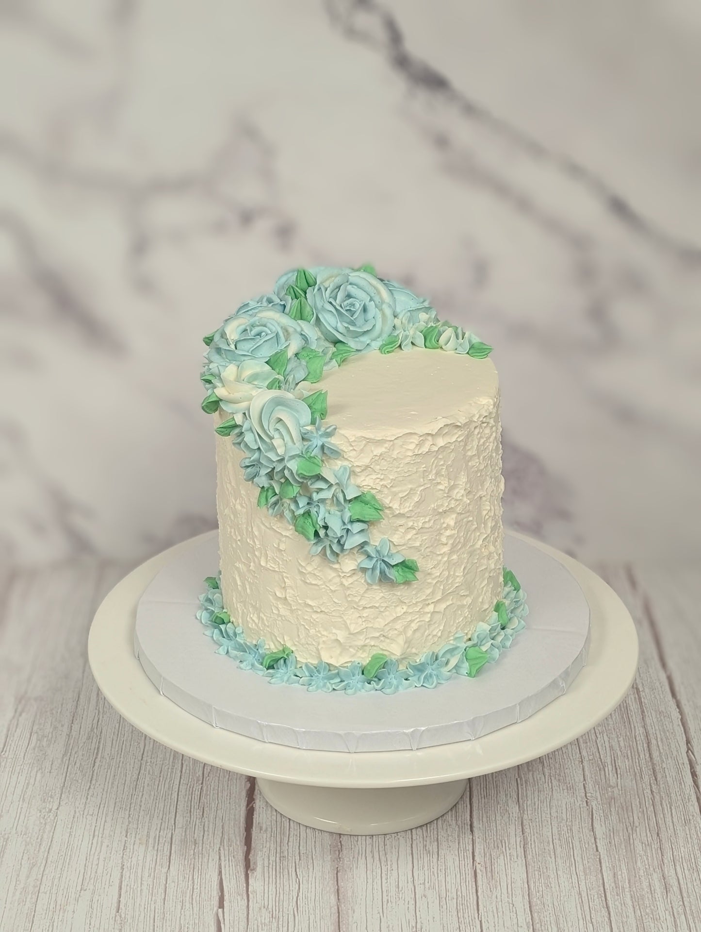 Floral cascade cake